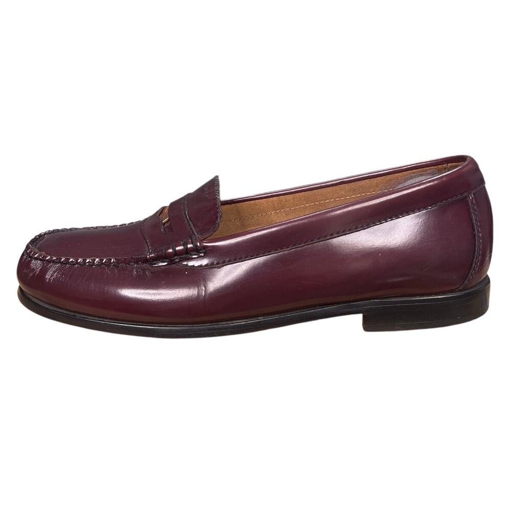 G.H.Bass Women's Wayfarer Weejuns Burgundy Penny Loafers Size US 9 - Picture 3 of 11